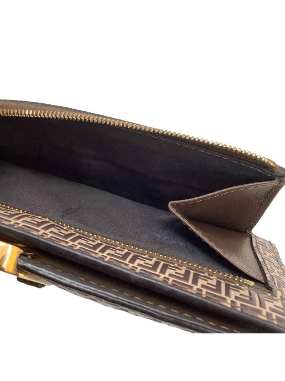 Fendi Wallet Micro FF Pattern Brown - Picture 7 of 7